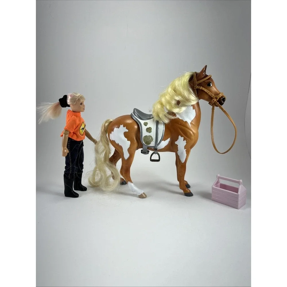 Breyer Palomino Horse & Natalie Doll Little Debbie‎ Pony Toy Lot Spotted Blonde